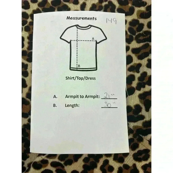 Karen Scott Women's M Leopard Print Button-Down Tunic Brown Casual - Picture 10 of 10